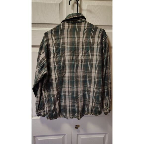 Vintage Big Mac Large Men's Green Plaid Long Sleeve Work Shirt - Picture 2 of 6